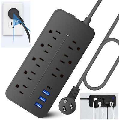 #ad #ad Lot Wall Mountable Usb Surge Protector Power Strip With USB Ports 8 Outlet Plugs $94.95