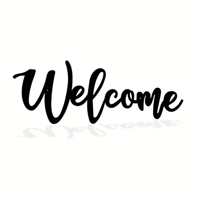 #ad #ad NEW Black WELCOME Metal Hanging Wall Art Sign Indoor or Outdoor 15.7quot; $19.91