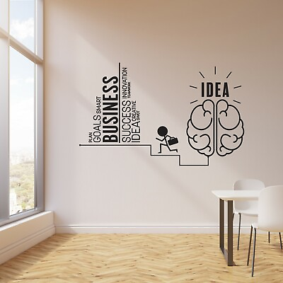 #ad Vinyl Wall Decal Business Idea Home Office Inspirational Words Stickers ig6165 $69.99