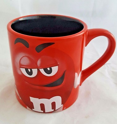 #ad Mamp;M Red Coffee Tea Mug Cup Kitchen Decor Coffee Cup Ceramic Mamp;M Red Mug $10.62