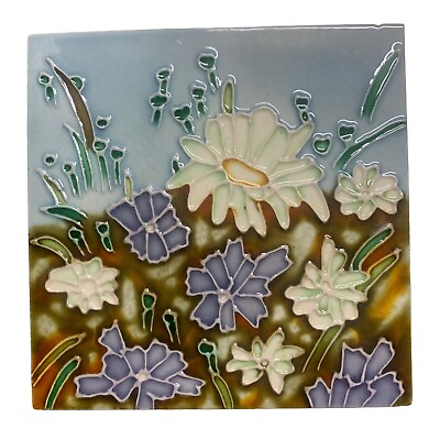 #ad Wall Art Tile Flower 4x4 Decorative Ceramic New Backsplash Gift $13.95