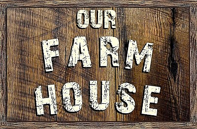 Our Farmhouse sign country farm distressed rustic home plaque wall decor $14.99