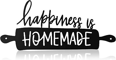 #ad Kitchen Wall Art Decor Happiness Is Homemade Metal Sign Rustic Farmhouse Kitchen $20.39