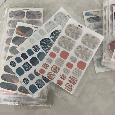 #ad Full Size Nail And Toe Wrap Manicure Art Self Stick Decals Lot Of 10 $35.36