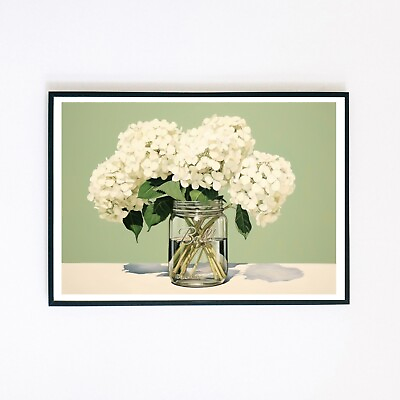 #ad Abstract Flowers Painting Botanical Illustration 7x5 Wall Decor Retro Art Print GBP 3.95