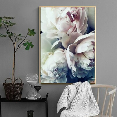 #ad Nordic Art Canvas Painting Peony Flower Canvas Wall Art Poster Print Art Picture $23.49