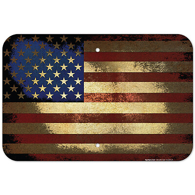 #ad American Flag Sign Vintage Rustic Wall Decor $99.99
