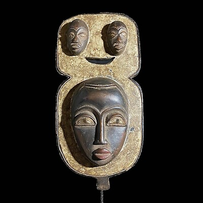 #ad The Famous Baule Masks African Art Wall Hanging Primitive Art Collectibles 7755 $110.10