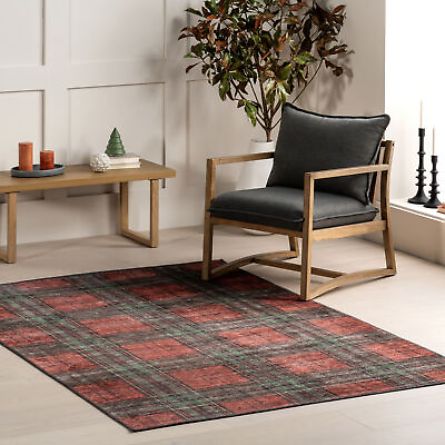 #ad nuLOOM Aiken Rustic Red Indoor Only Washable Accent Rug $95.87