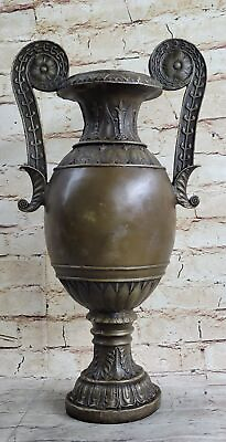#ad Signed Original Regal and Elegant Bronze Vase Urn Sculpture Statue Figurine Deco $199.50