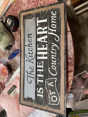 #ad country wood home décor plaques signs $10.00