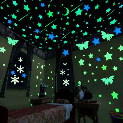 #ad Roof Stickers Home Decoration Dormitory Wall Stickers 3D Luminous Stickers D $1.79