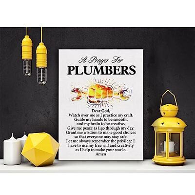 #ad a Plumber#x27;s Prayer Quote Poster Canvas Wall Art for Office Home Decor $36.35