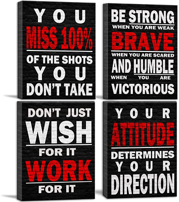 #ad Inspirational Wall Art Poster Quote Motivational Wall Art for Office Living Room $48.99