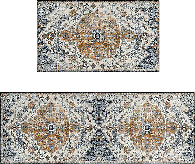 #ad Boho Kitchen Rug Mat Country Rustic Kitchen Rugs Farmhouse Style Washable Non Sl $35.70