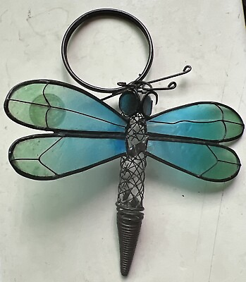 #ad Metal Indoor Outdoor Dragonfly Wall Decor Single Turquoisemade In Philippines $22.00