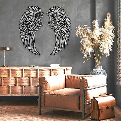 #ad #ad Pair Angel Wings Wall Art Metal Angel Wings Modern Wall Sculpture for Decoration $15.18