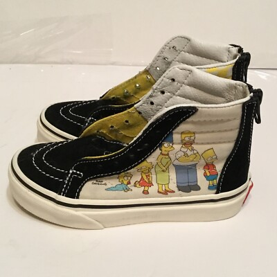 #ad #ad Vans Off The Wall The Simpsons Family 1987 2020 Sk8 Hi Zip Kids Size 11 $30.00
