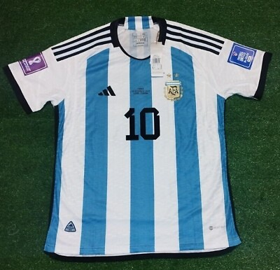 #ad Argentina 2022 Soccer Jersey Home Adidas Final Match France Qatar 2022 $109.00