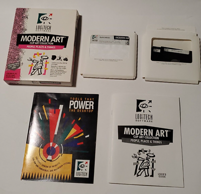#ad Modern Art Clip Art Collection Logitech Software Collections with User Guides $8.99