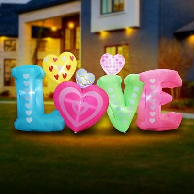 #ad Love Sign 8 Ft Valentines Day Inflatable Outdoor Decorations For Home Clearance $67.11