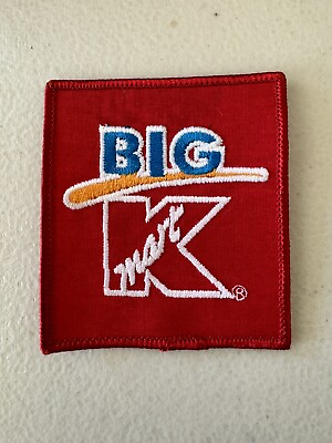 #ad K MART COMPANY BIG K RED ASSOCIATE VEST PATCH 3 2 8 by 3 inches KMART Vintage $6.97