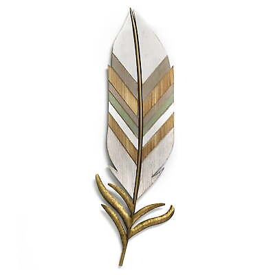 #ad #ad Bohemian Multicolor Metal and Wood Feather Wall Decor $21.72