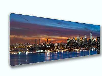 #ad Manhattan New York Panoramic Picture Canvas Print Home Decor Wall Decor Art $270.94