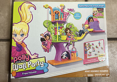 #ad Polly Pocket Wall Party Tree House 2012 NEW IN BOX Polly Doll amp; Kitty $24.00