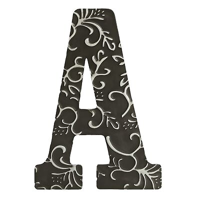 #ad Metal Letters for Wall Decor 13.75quot; Black Embossed Metal Alphabet Antique... $17.24