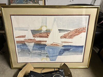 #ad Harbor Sails Signed By Martin Tobias $208.00