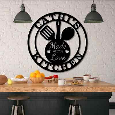 #ad #ad Wall Art Home Decor Metal Acrylic 3D Silhouette Poster Made with Love Kitchen $87.99