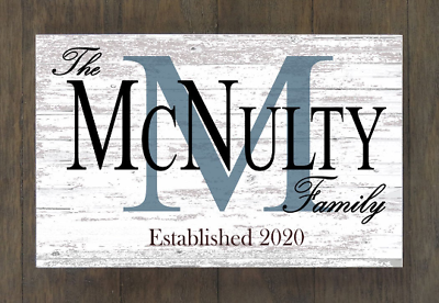 #ad #ad Custom Family Name Established Sign Personalized Rustic Home Decor Wedding Gift $47.99