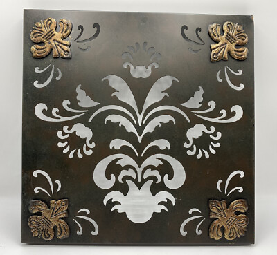 #ad Decorative Metal Wall Art Sculpture Brown amp; Bronze Colors 12”x12”x1” $12.95