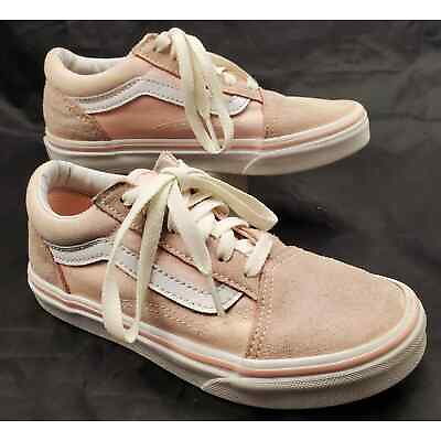 #ad Vans Off The Wall Kids Suede Canvas Low Top Skate Sneaker Shoes Pink Size 2.5 $25.99