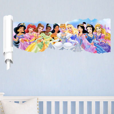 #ad #ad 3D Princesses Wall Sticker Home Decor Wall Decal 30 x 90cm Kids Room USA Seller $13.99