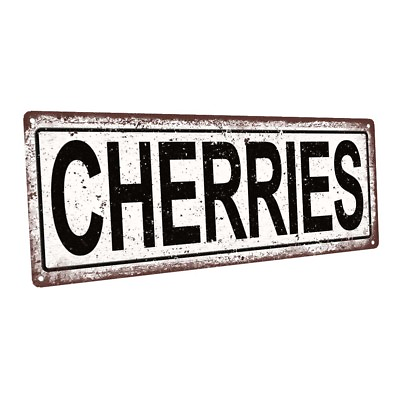 #ad Cherries Metal Sign; Wall Decor for Kitchen and Dinning Room $19.99