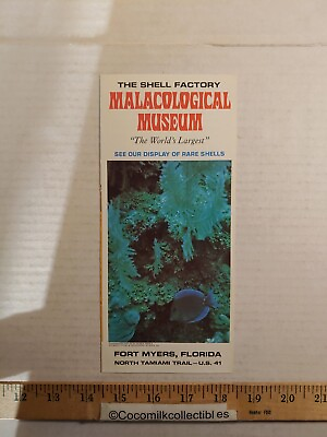 #ad Vintage The Shell Factory Malacological Museum Fort Myers Florida Brochure $12.99