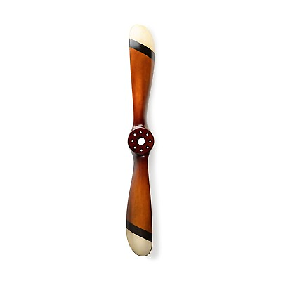 #ad Authentic Models Small Propeller Vintage Wood Propeller Black Ivory with H... $145.19