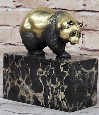 #ad Art Deco European Panda Vienna Hot Cast Animal Bronze Sculpture Book End Statue $99.50