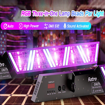 #ad RGB Retro Wall Wash Light Bar 5LED DMX Stage DJ Beam Lighting Disco Party Effect $233.09