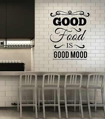 #ad Vinyl Wall Decal Healthy Food Quote Words Kitchen Dining Room Stickers ig5833 $68.99