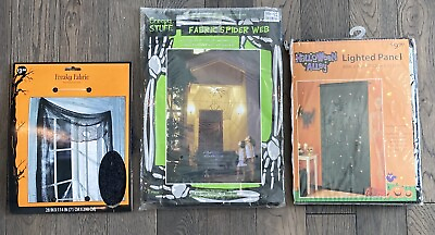 #ad New Old Stock Lot Of 3 Halloween Wall Decorations Black Spider Witch Big Lots $12.88