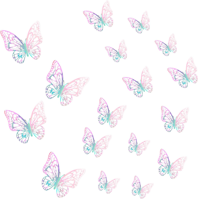 #ad 3D Butterfly Wall Decor72 PCS Removable Stickers Wall Decorations with Traceles $15.67