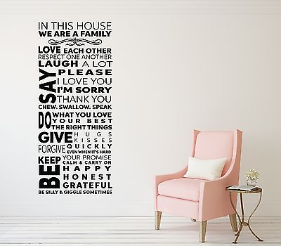 #ad Family Love Wall Decal Mural Sticker Quote Removable Vinyl Home Decor Stickers $59.95