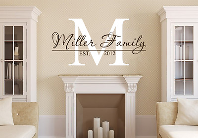 #ad #ad Personalized Family Name Wall Decal Est. Year Living Room Decor Wall Decal Vinyl $49.95