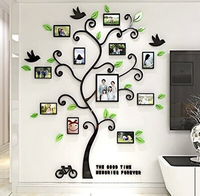 #ad #ad 3D Tree Wall Stickers DIY Photo Frame Tree Wall Decal Family Photo Frame Sticker $17.99