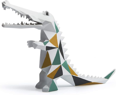 #ad Crocodile Sculpture Statue Modern Decor Home Gifts Animal Figurine Table Centerp $63.24