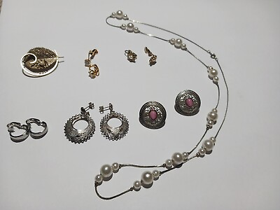 #ad 7 Vintage To Modern Pieces Of Costume And Fashion Jewelry Lot Of 7 $20.00