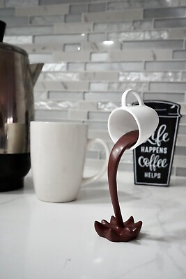 #ad Floating coffee cup art sculpture home decor kitchen decorations mug Coffee Gift $25.19
